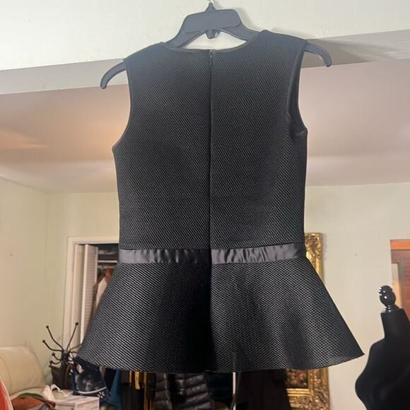 MAJE FEBRIL MESH BLACK PEPLUM TOP SIZE 2‎ - Picture 2 of 6